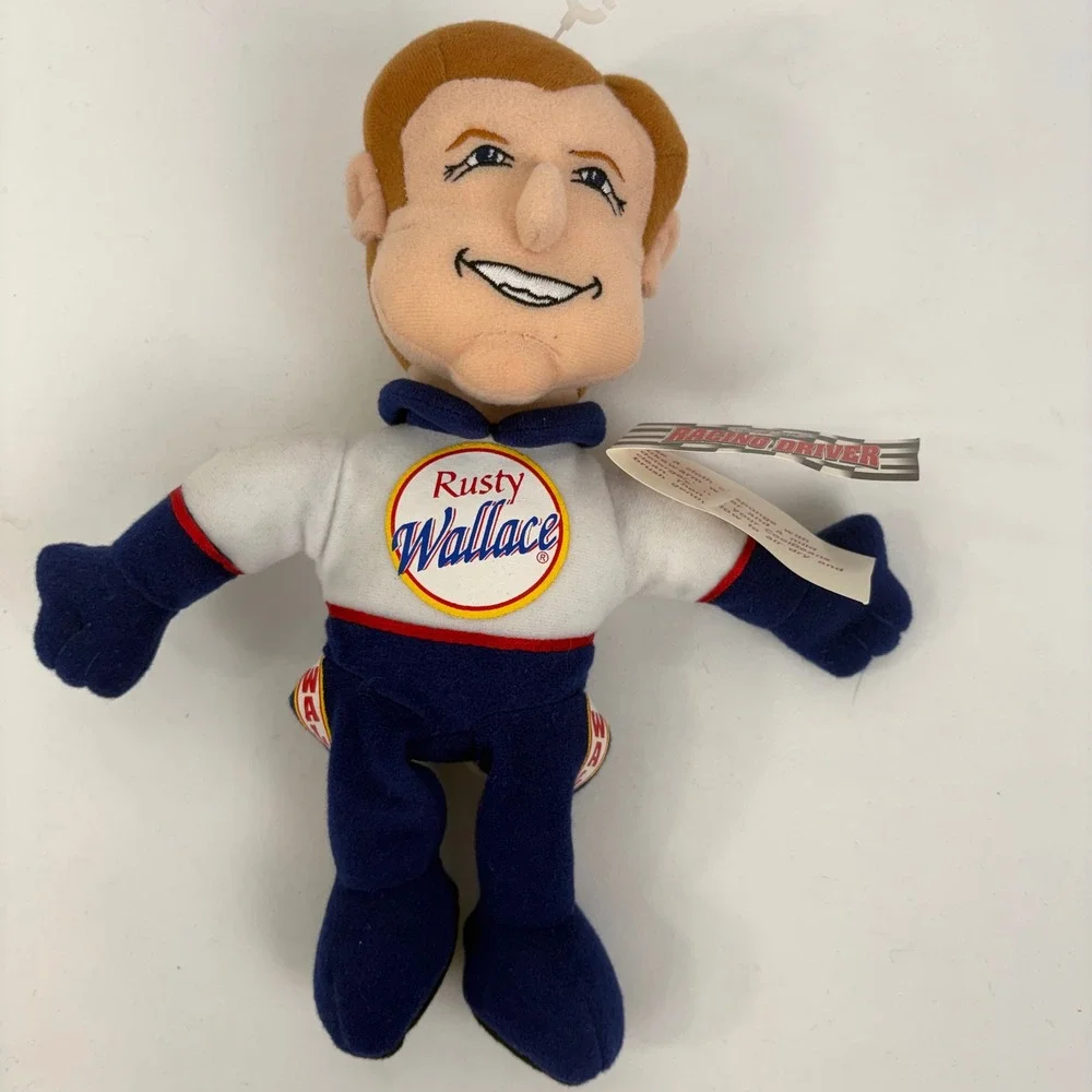 Vintage 1999 Rusty Wallace #2 NASCAR Coolbeans Plush Racing Driver Toy NWT